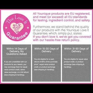 Everything is backed by a 14day love it guarantee!